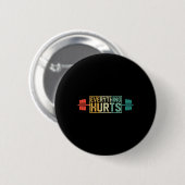 Funny Gym Workout Athlete Personal Trainer Ronde Button 5,7 Cm (Voorkant /achterkant)