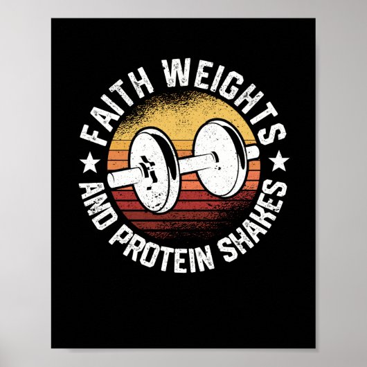 Funny Gym Workout Christelijk Faith Weinig Poster (Voorkant)