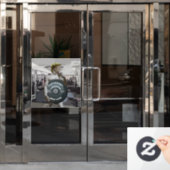 Funny Gym Workout David als Donald Trump Raamsticker (Kantoordeur)