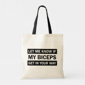 Funny Gym Workout Fitness Quote Tote Bag (Achterkant)