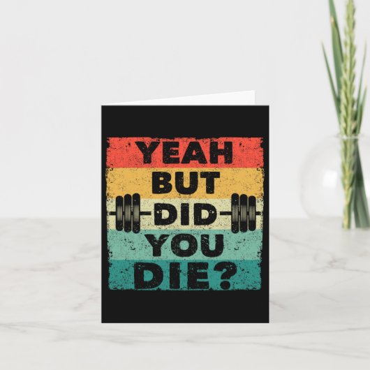 Funny Gym Workout Humor Motivatie Kaart (Voorkant)