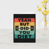 Funny Gym Workout Humor Motivatie Kaart (Gele Bloem)