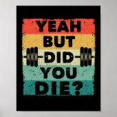 Funny gym workout humor motivatie poster (Voorkant)