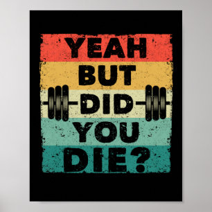 Funny gym workout humor motivatie poster
