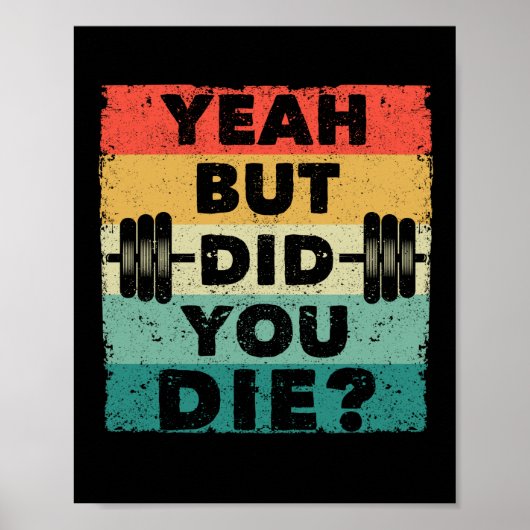 Funny gym workout humor motivatie poster (Voorkant)