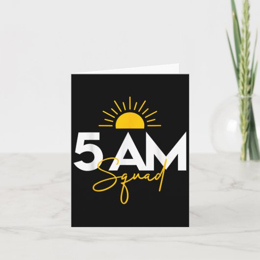 Funny Gym Workout Lovers Fitness Crew - 5 Am Squad Kaart (Voorkant)