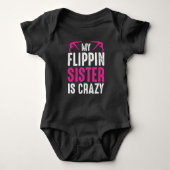 Funny Gymnast Brother Sister Gymnastics Tumbling Romper (Voorkant)