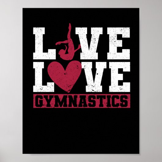 Funny Gymnastic Lover Turner Lovers Live Love Poster (Voorkant)