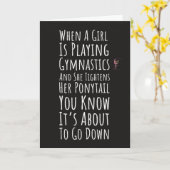 Funny Gymnastics Card For Teen Girls Women Gymnast Kaart (Gele Bloem)