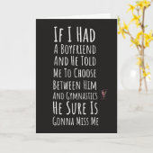 Funny Gymnastics Cards For Girls Her Girly Gymnast Kaart (Gele Bloem)