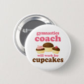Funny Gymnastics Coach Ronde Button 5,7 Cm (Voorkant /achterkant)