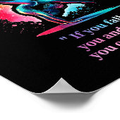 Funny Gymnastics Floor Saying Gymnast Girl Rainbow Poster (Hoek)