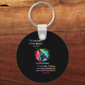 Funny Gymnastics Floor Saying Gymnast Girl Rainbow Sleutelhanger (Voorkant)