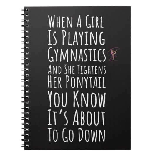 Funny Gymnastics Gift Ideas Women Girls Teens  Notitieboek (Voorkant)