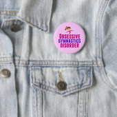 Funny Gymnastics Girl Pink Ronde Button 5,7 Cm (In situ)