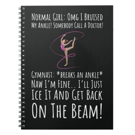 Funny Gymnastics Girls Gifts For Her Sport Athlete Notitieboek (Voorkant)