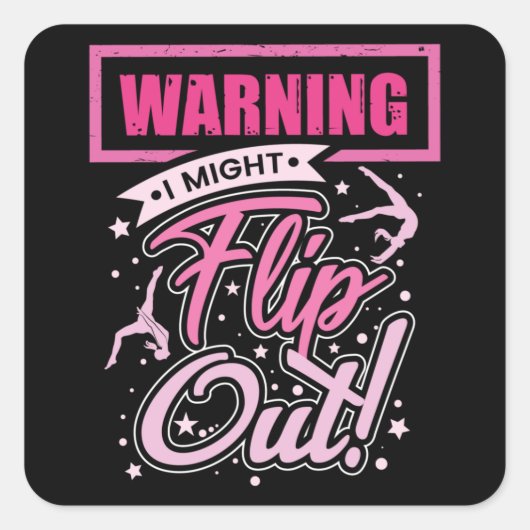 Funny Gymnastics Shirt voor meisjes Gymnast Gift Vierkante Sticker (Voorkant)