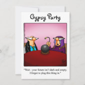 Funny Gypsy Party-uitnodigingen Kaart (Voorkant)