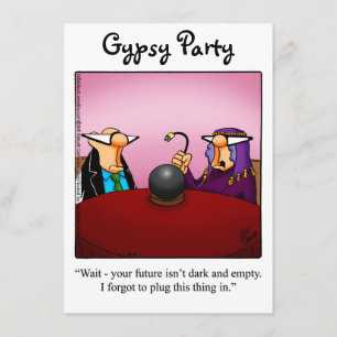 Funny Gypsy Party-uitnodigingen Kaart