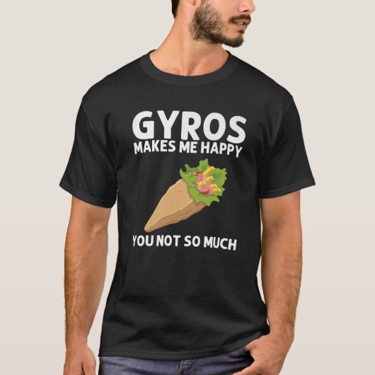 Funny Gyros voor mannen Gyro Vlees Pita Doner Keb T-shirt (Voorkant)