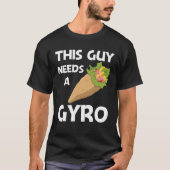 Funny Gyros voor Mannen Papa Gyro Vlees Pita Doner T-shirt (Voorkant)