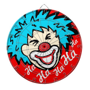 Funny ha met grafisch krulplaat dartbord