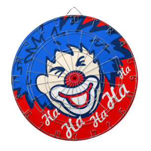 Funny ha met grafisch krulplaat dartbord