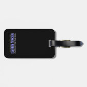 Funny Haal je handen uit mijn tas Paars Bagagelabel (Achterkant horizontaal)