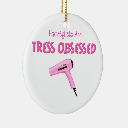 Funny Haarstylist Keramisch Ornament (Rechts)