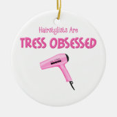 Funny Haarstylist Keramisch Ornament (Voorkant)