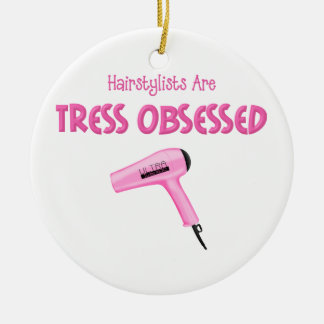 Funny Haarstylist Keramisch Ornament