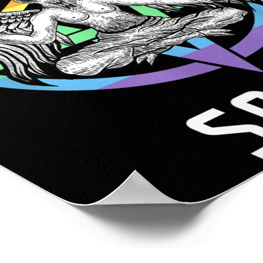 Funny Hail Gay Satan LGBT Gothic Gay Pride Baphome Poster (Hoek)