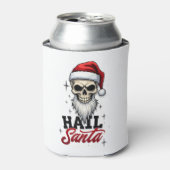 Funny Hail Santa Claus Skull Skeleton Antichrist C Blikjeskoeler (Blikje Voorkant)