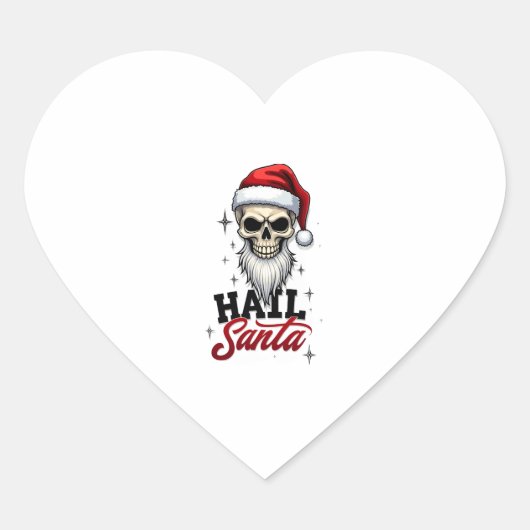 Funny Hail Santa Claus Skull Skeleton Antichrist C Hart Sticker (Voorkant)