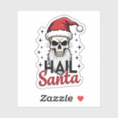 Funny Hail Santa Claus Skull Skeleton Antichrist C Sticker (Vel)