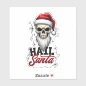 Funny Hail Santa Claus Skull Skeleton Antichrist C Sticker (Vel)