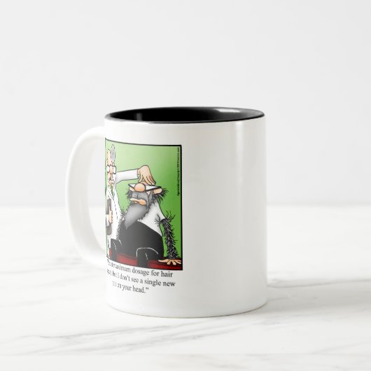 Funny Hair Growth Humor Mok (Voorkant links)