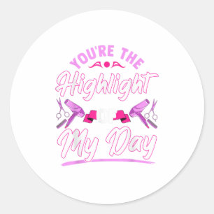 Funny Hair Stylist Barbershop Gift Hair Salon Hai Ronde Sticker