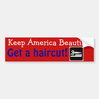 Funny Hair Stylist Keep America Mooi Bumpersticker