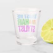 Funny Hair Stylist Shot Glas (Achterkant)
