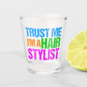 Funny Hair Stylist Shot Glas (Voorkant)