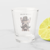 Funny Hair van de Dog French Bulldog Shot Glas (Achterkant)