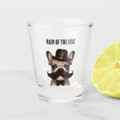 Funny Hair van de Dog French Bulldog Shot Glas (Voorkant)