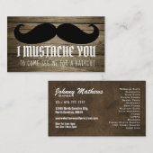 Funny Haircut slogans Mustache Visitekaartjes (Voorkant / Achterkant)