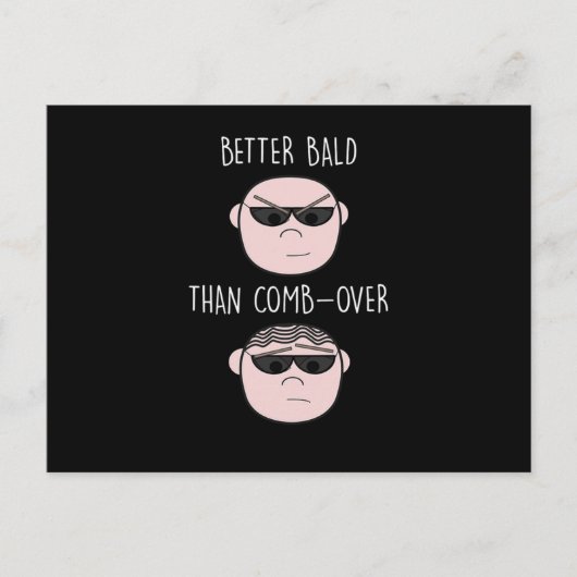 Funny Hairless Baldy Guy Skin Head Mannen Hairlo Briefkaart (Voorkant)