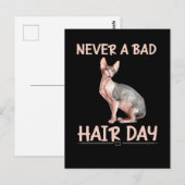 Funny Hairless Cat Sphynx Hair Humor Briefkaart (Voorkant / Achterkant)