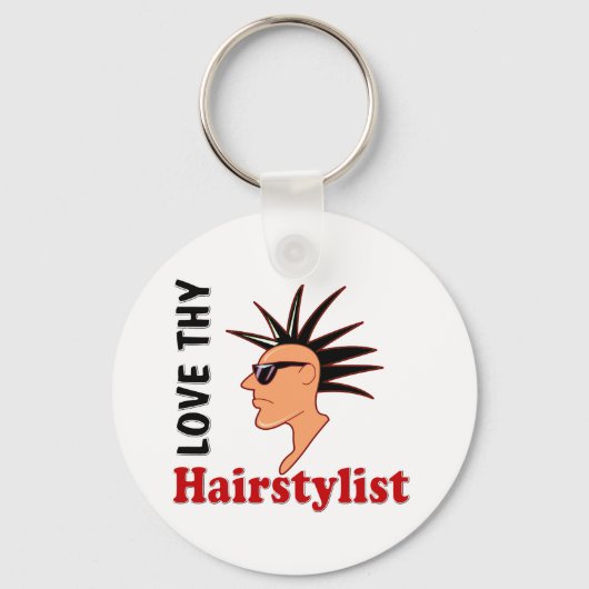 Funny Hairstyist Sleutelhanger (Voorkant)