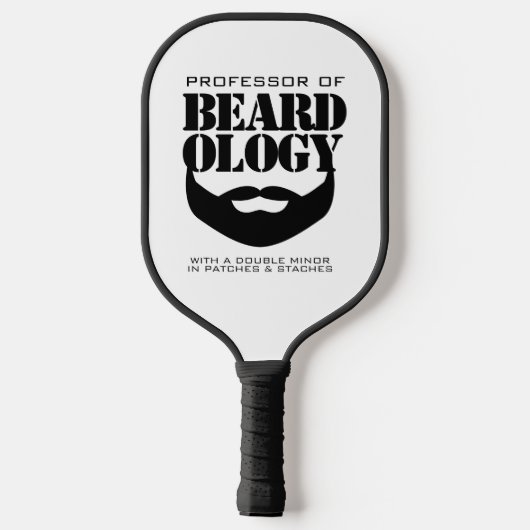 Funny Hairy Professor Beardology Pickleball Paddle (Achterkant)