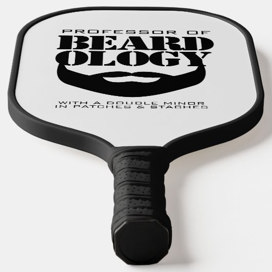 Funny Hairy Professor Beardology Pickleball Paddle (Laagn)