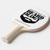 Funny Hairy Professor Beardology Tafeltennisbatje (Voorkant Gekanteld)